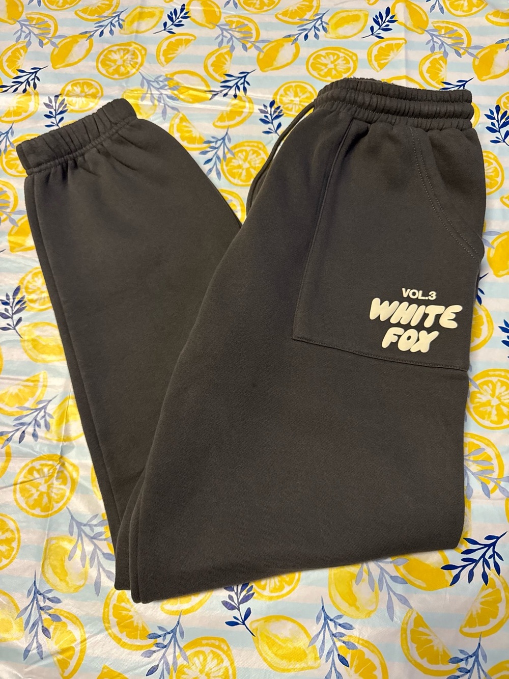 White Fox Vol.3 Women's Jogger Pants in Charcoal Gray | Medium